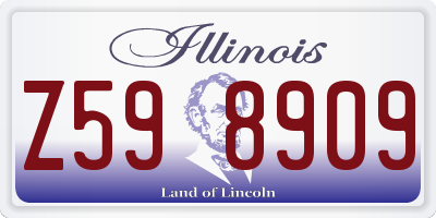 IL license plate Z598909