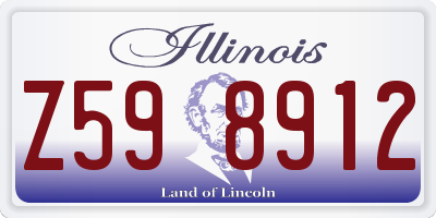 IL license plate Z598912