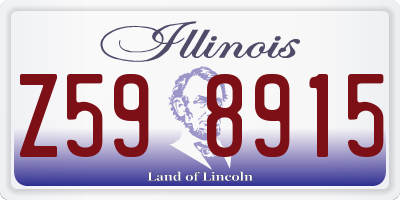 IL license plate Z598915