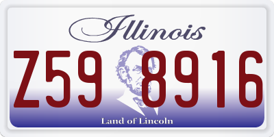 IL license plate Z598916