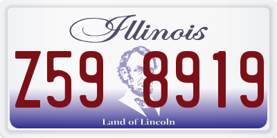 IL license plate Z598919