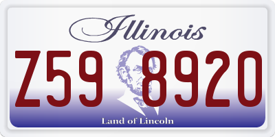 IL license plate Z598920