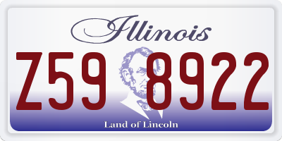 IL license plate Z598922