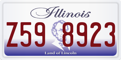 IL license plate Z598923