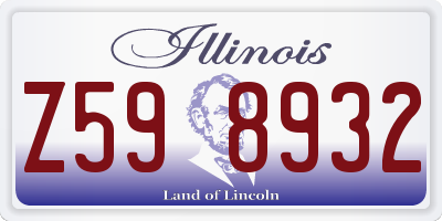 IL license plate Z598932