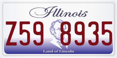 IL license plate Z598935