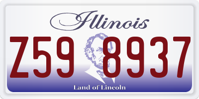 IL license plate Z598937