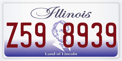 IL license plate Z598939