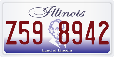 IL license plate Z598942