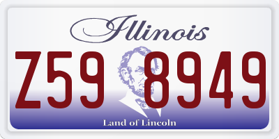 IL license plate Z598949