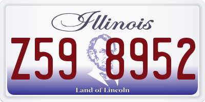 IL license plate Z598952
