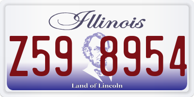 IL license plate Z598954