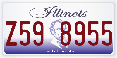 IL license plate Z598955