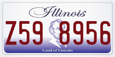 IL license plate Z598956