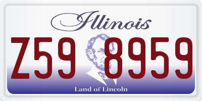 IL license plate Z598959
