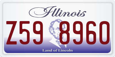 IL license plate Z598960