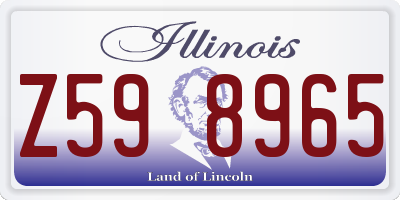 IL license plate Z598965