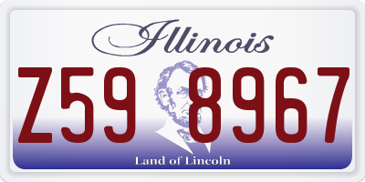 IL license plate Z598967