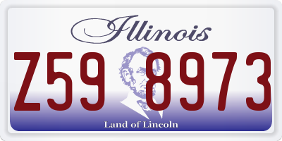 IL license plate Z598973