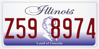 IL license plate Z598974
