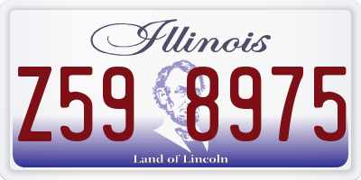 IL license plate Z598975
