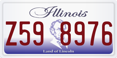 IL license plate Z598976