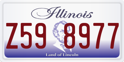 IL license plate Z598977