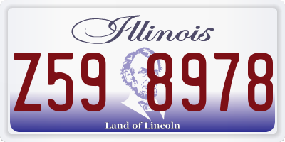 IL license plate Z598978
