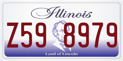 IL license plate Z598979