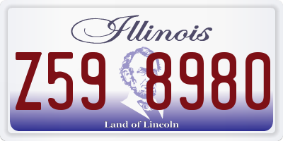 IL license plate Z598980