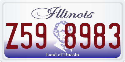 IL license plate Z598983