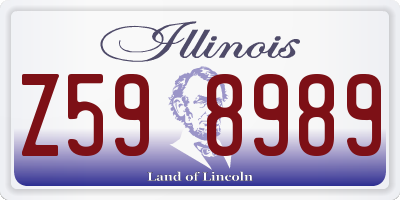 IL license plate Z598989