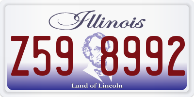 IL license plate Z598992