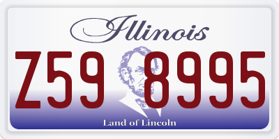 IL license plate Z598995
