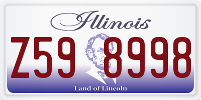 IL license plate Z598998