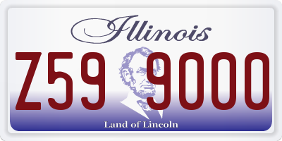 IL license plate Z599000