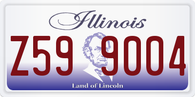 IL license plate Z599004