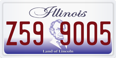 IL license plate Z599005