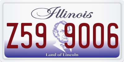 IL license plate Z599006