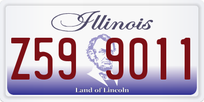 IL license plate Z599011