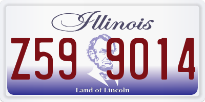 IL license plate Z599014