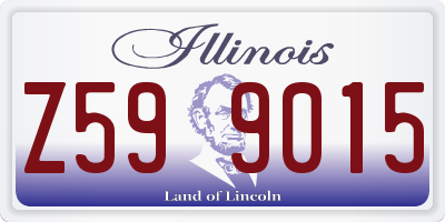 IL license plate Z599015