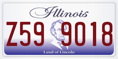 IL license plate Z599018