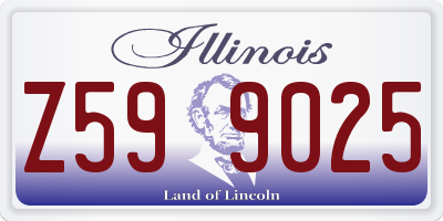 IL license plate Z599025