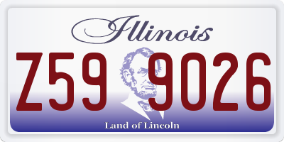 IL license plate Z599026