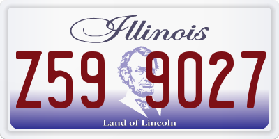 IL license plate Z599027