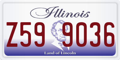 IL license plate Z599036