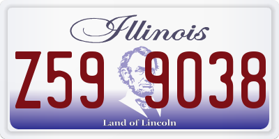IL license plate Z599038