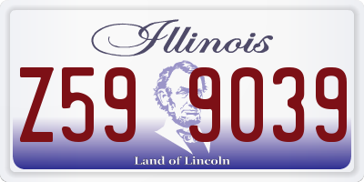 IL license plate Z599039