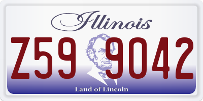 IL license plate Z599042